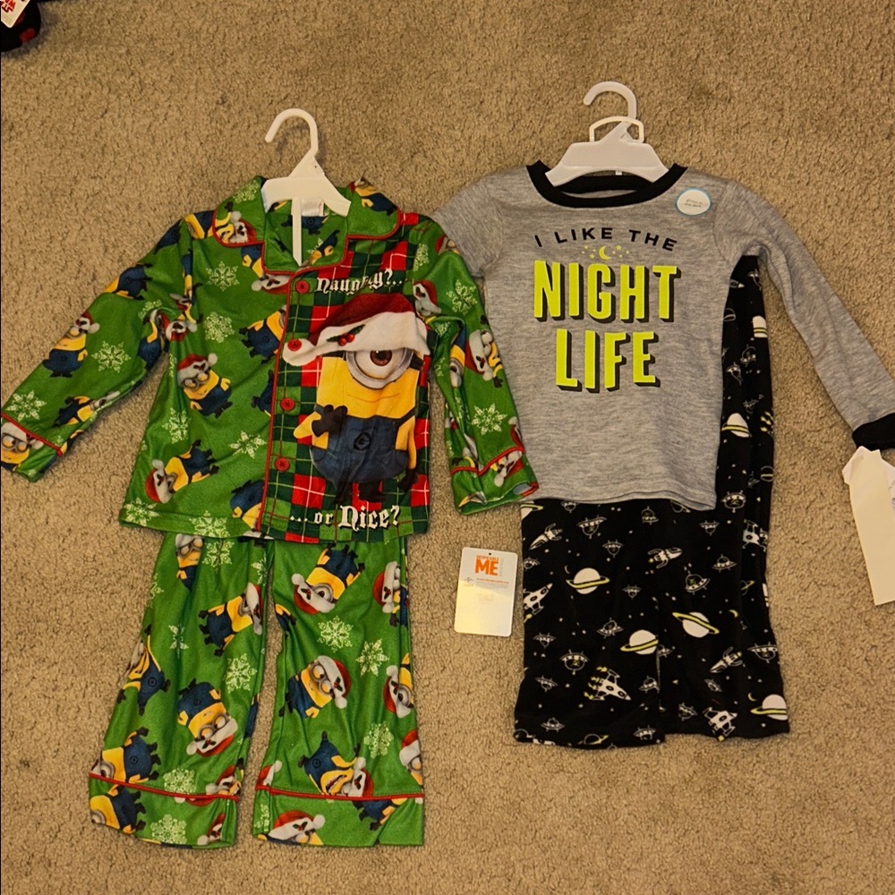 Universal Green and Gray Minions Pajama Set for Kids